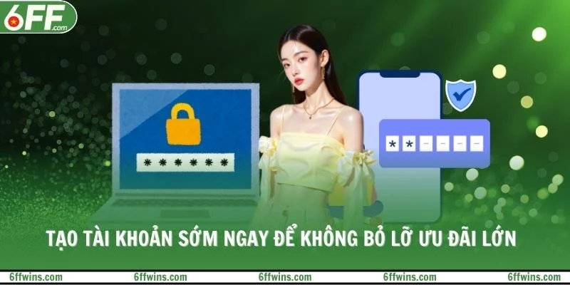 Tạo tài khoản sớm ngay để không bỏ lỡ ưu đãi lớn